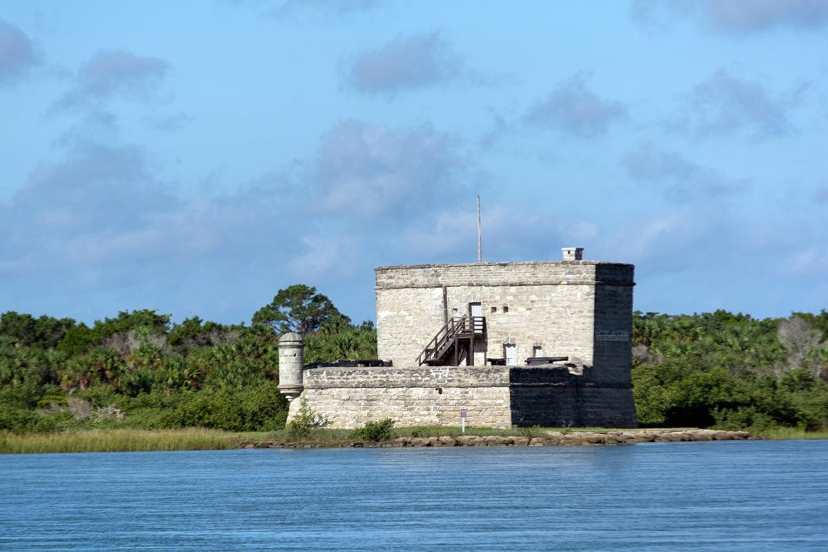 Fort Matanzas, a small coquina watchtower beside the river